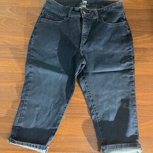 Lee Midnight Blue Stretch Denim Capris